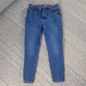 American Eagle Women's Super High Rise Jeggings - Skinny Blue Jeans - 2 X-Short